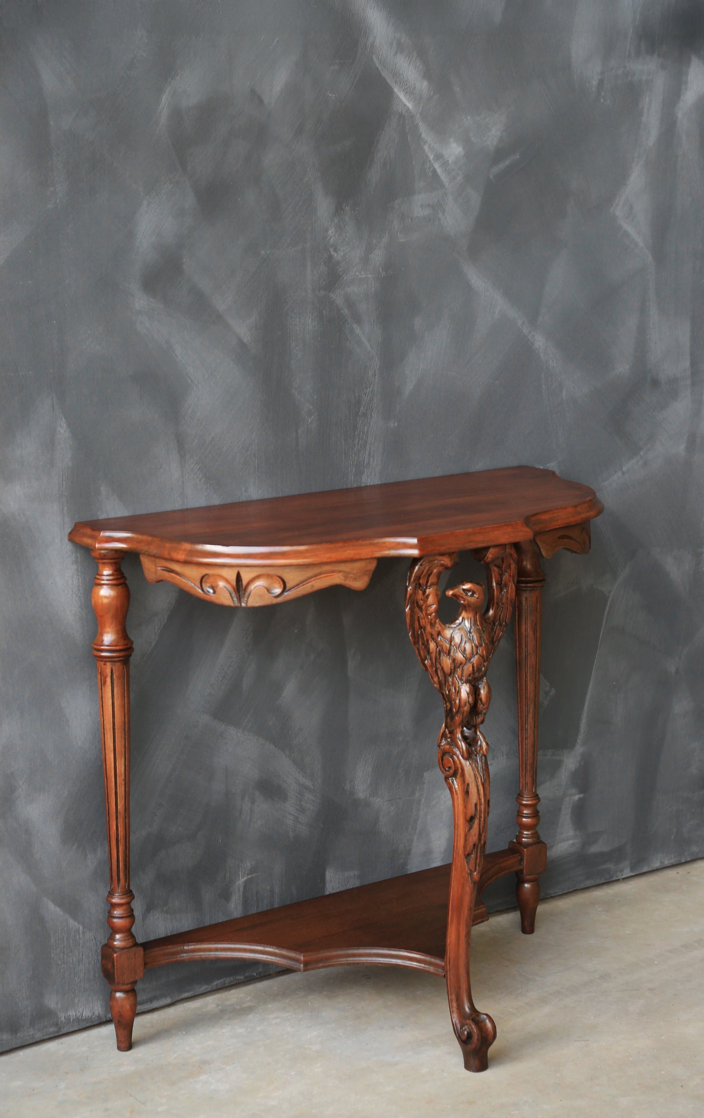 Antique 19th Century carved American Eagle Federal walnut end side table