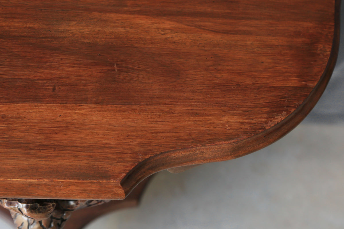Antique 19th Century carved American Eagle Federal walnut end side table
