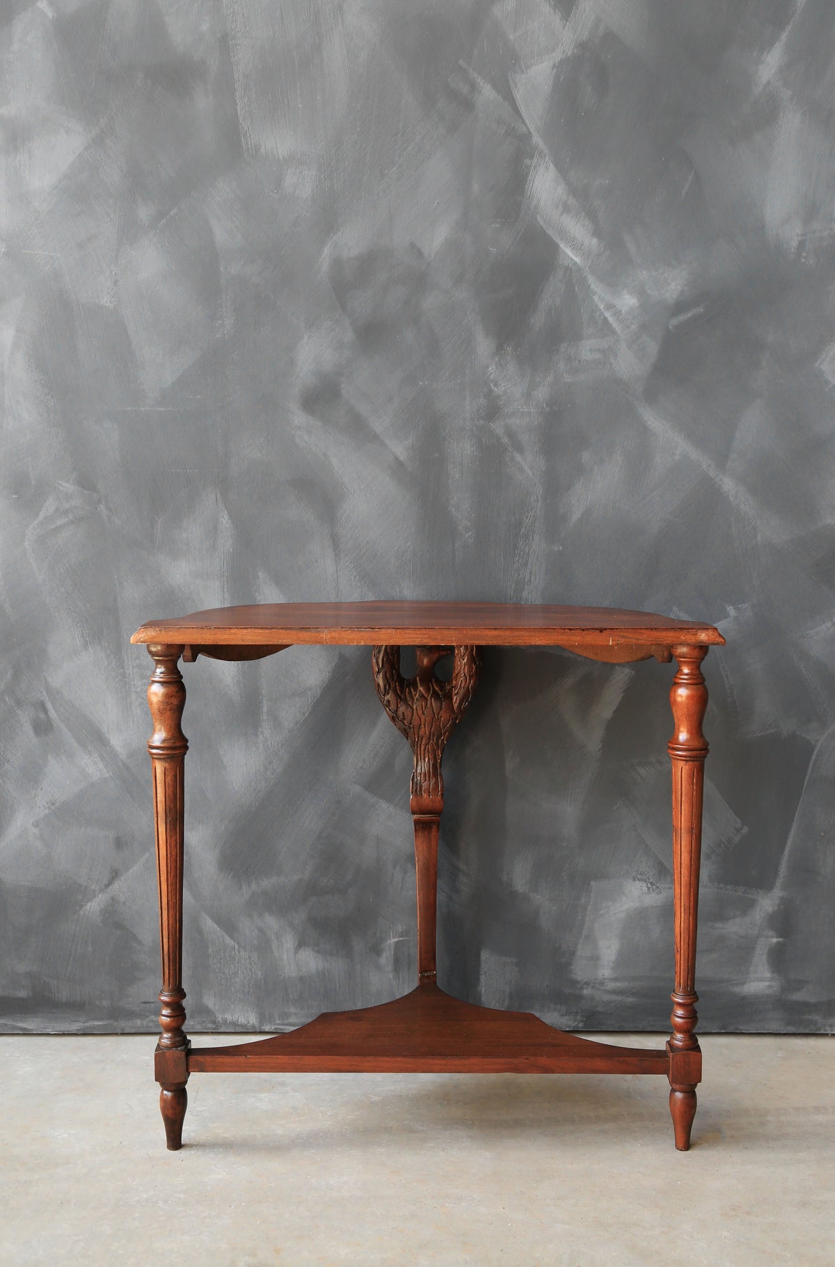 Antique 19th Century carved American Eagle Federal walnut end side table