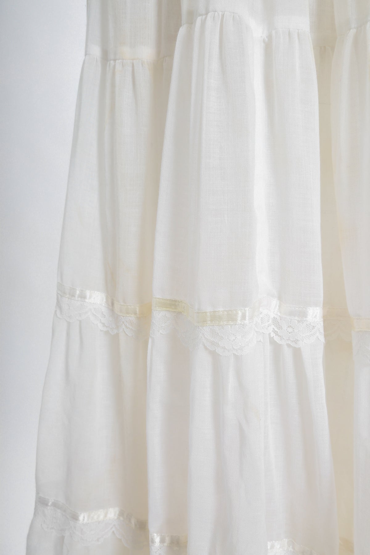 Vintage 70s Gunne Sax Ivory lace maxi dress