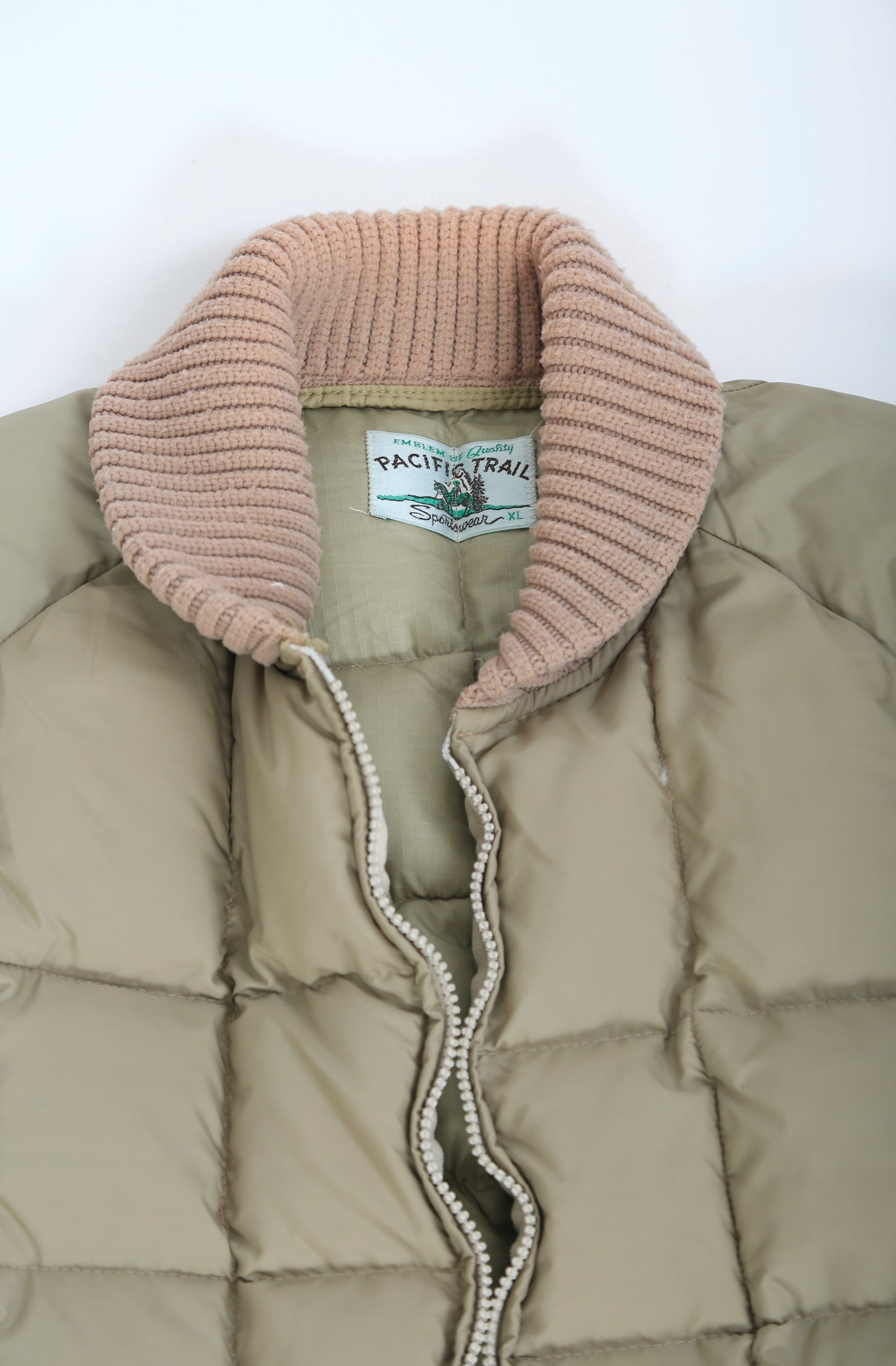70s Tan Pacific Trail down filled Puffer Jacket