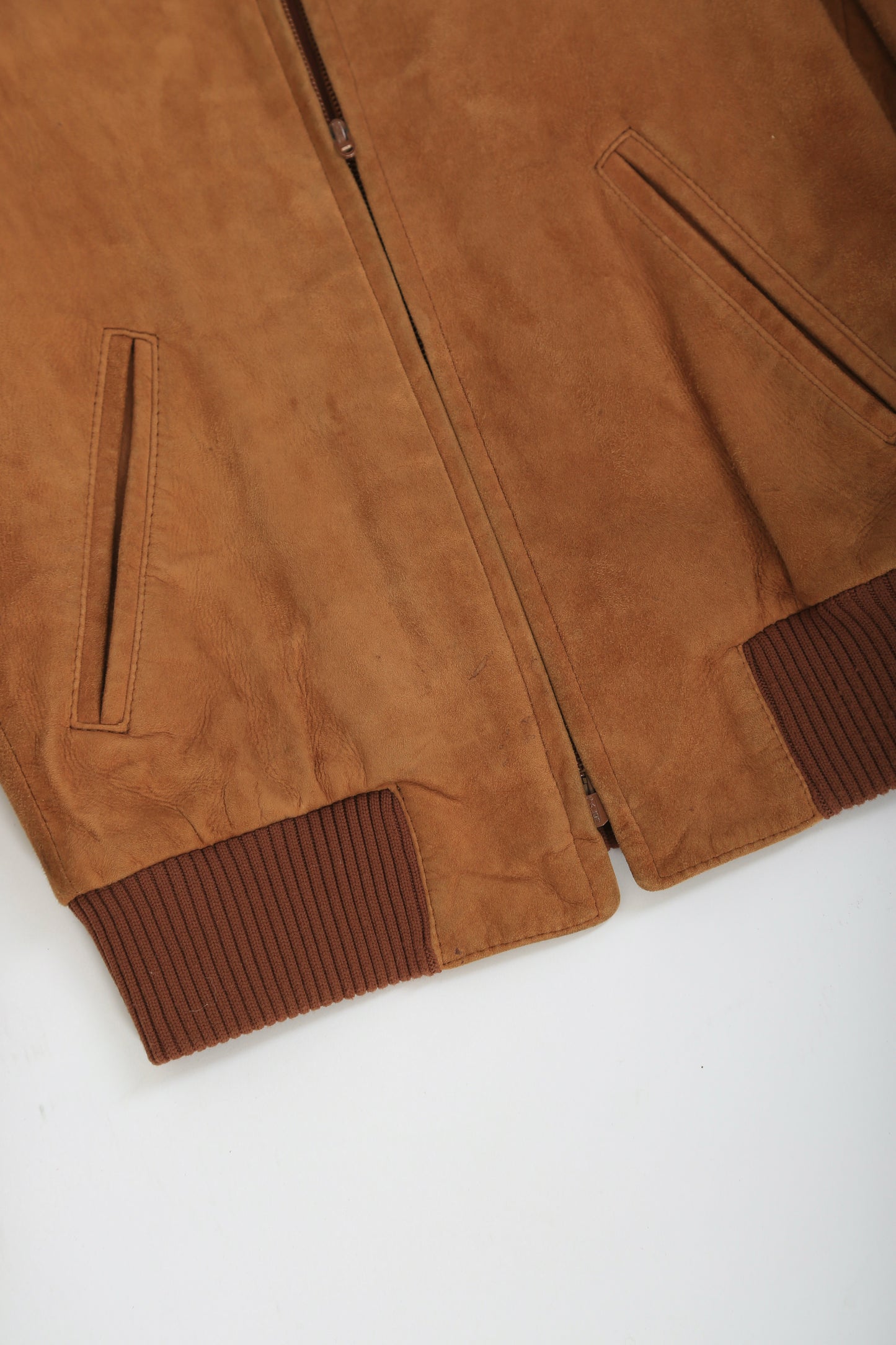 70s Brown suede leather jacket