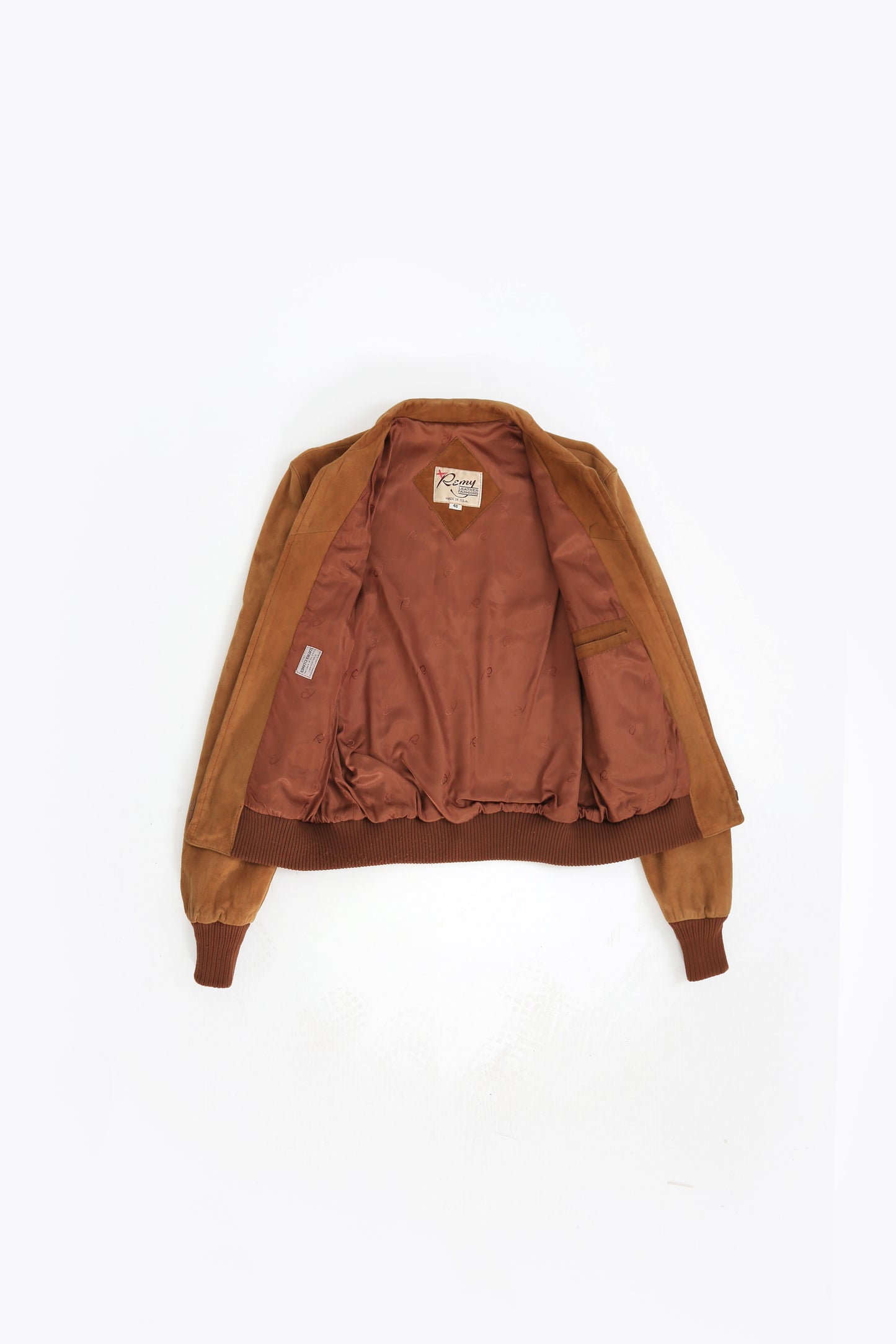 70s Brown suede leather jacket