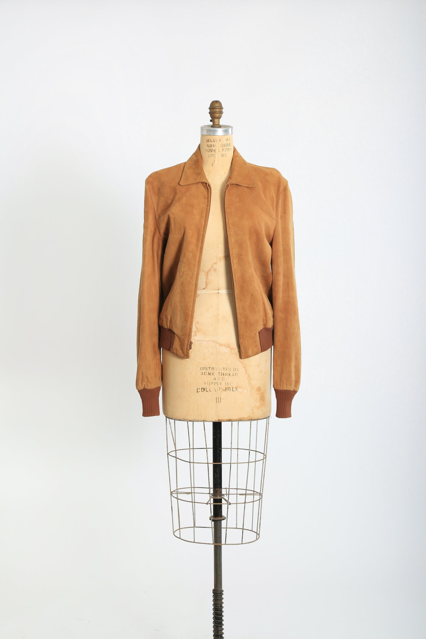 70s Brown suede leather jacket