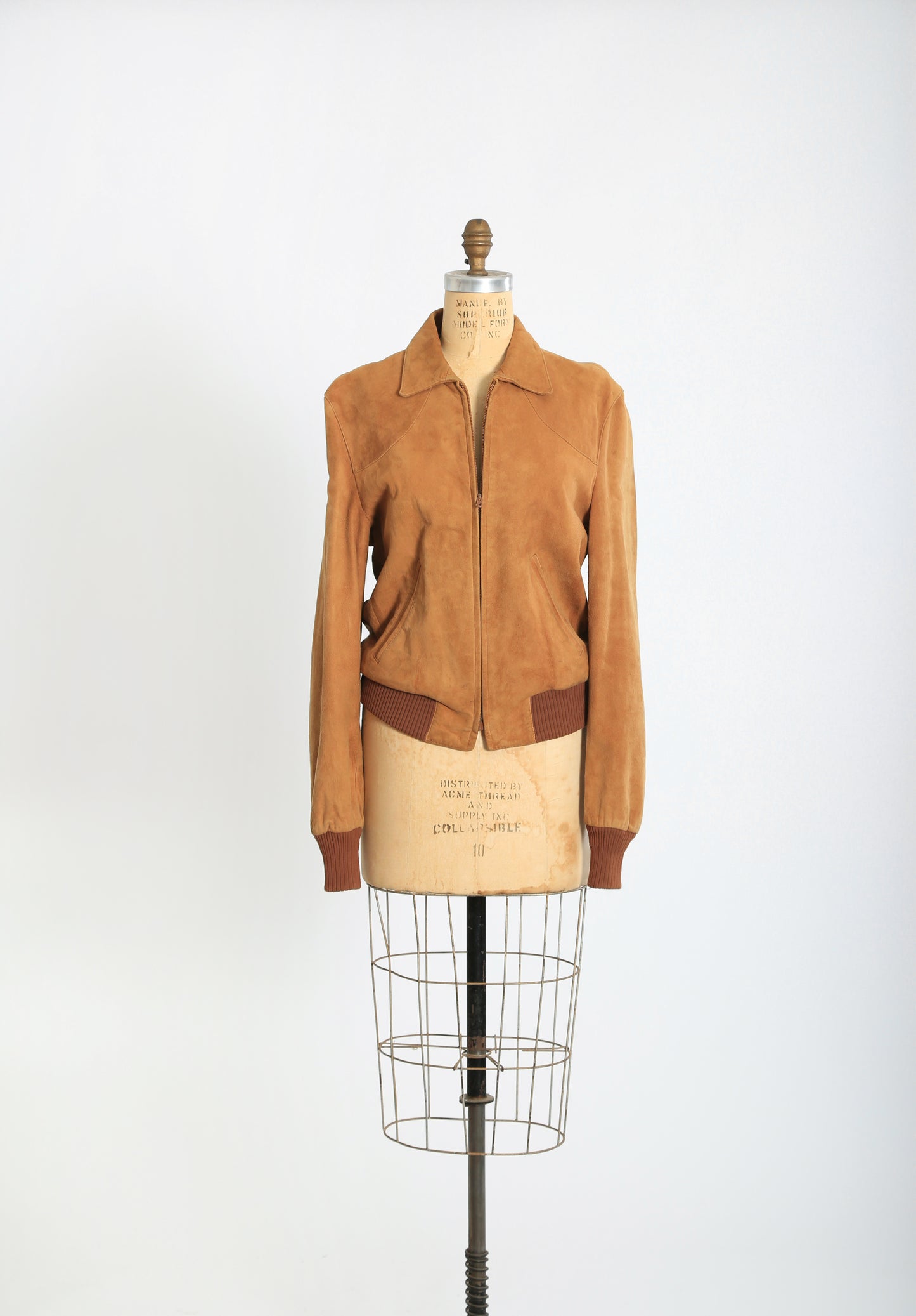 70s Brown suede leather jacket