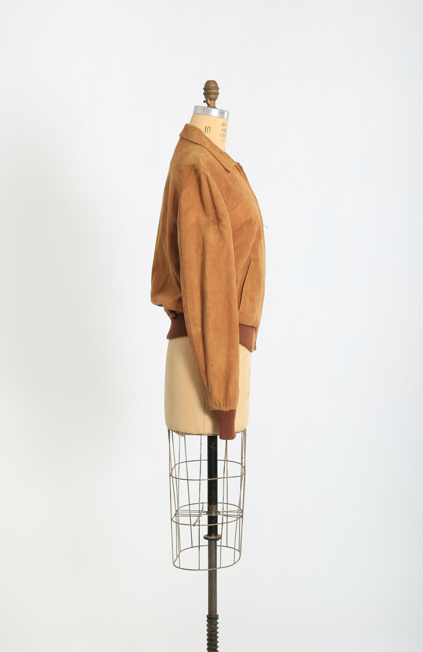 70s Brown suede leather jacket