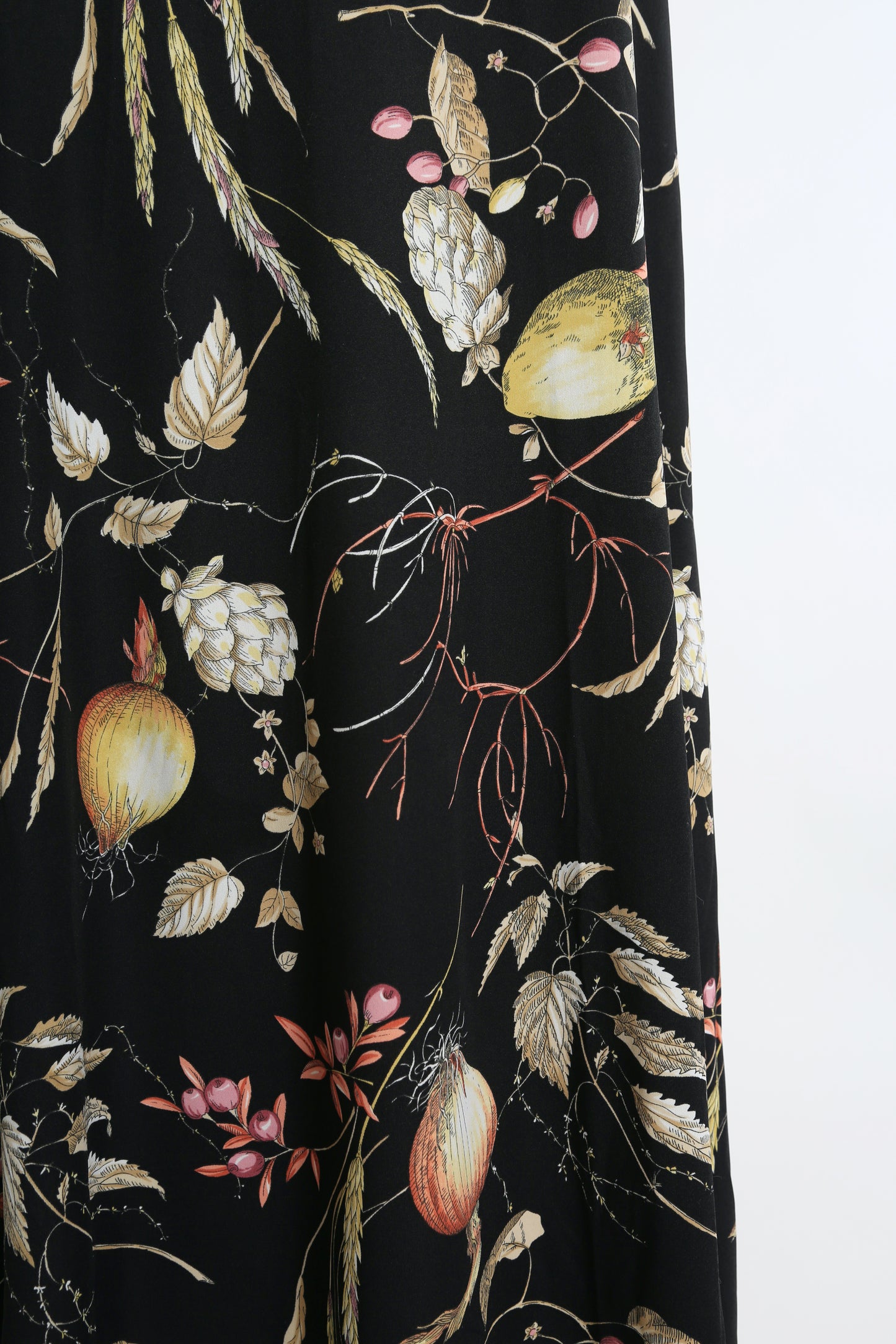 90s Onion Vegetable print maxi skirt