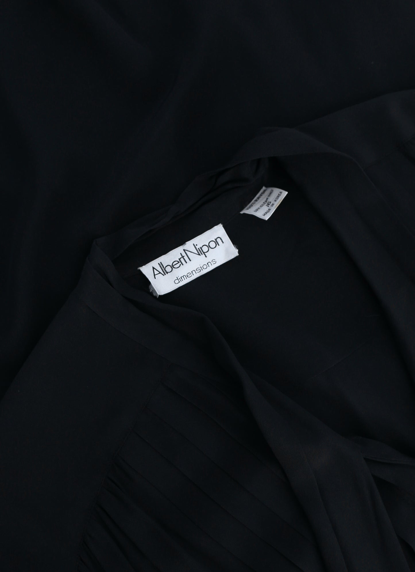 ALBERT NIPON Dimensions Black drop waist dress L XL