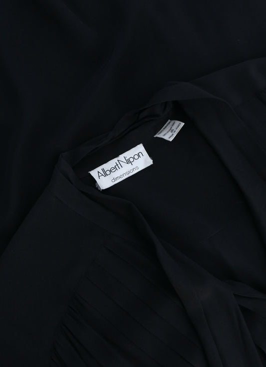 ALBERT NIPON Dimensions Black drop waist dress L XL
