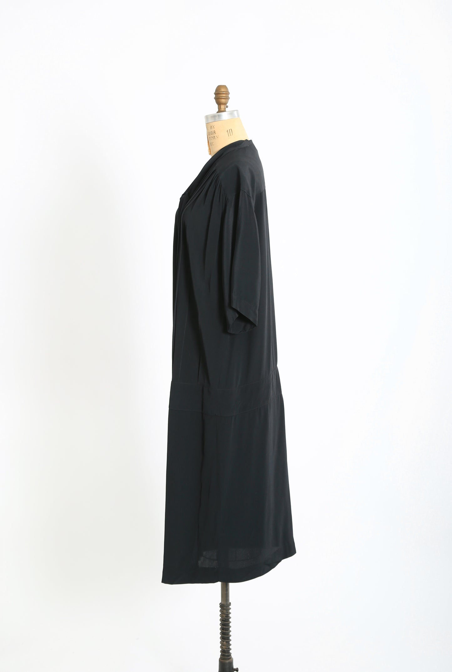 ALBERT NIPON Dimensions Black drop waist dress L XL