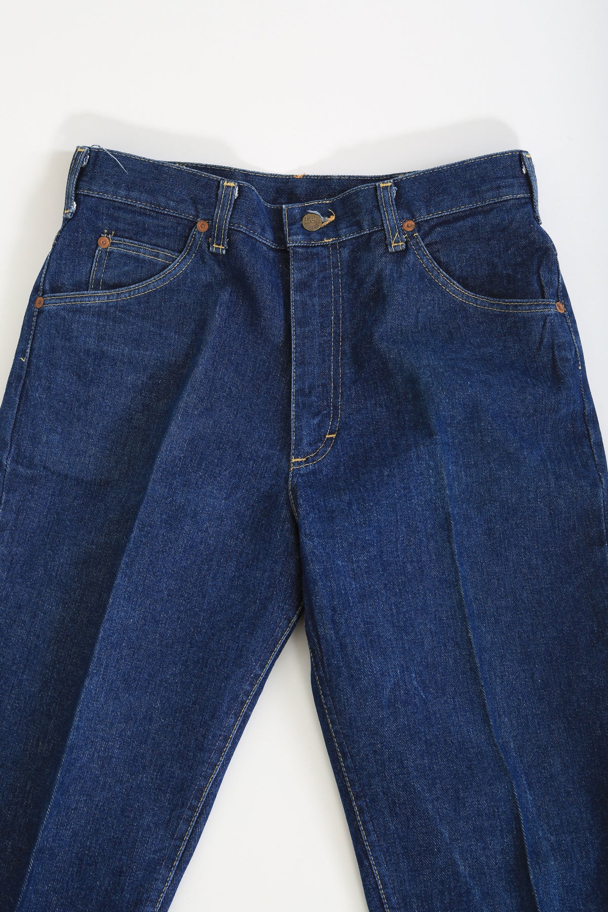 Vintage 70s Lee riders indigo denim jeans 33 x 32 | Deadstock Lee Jeans