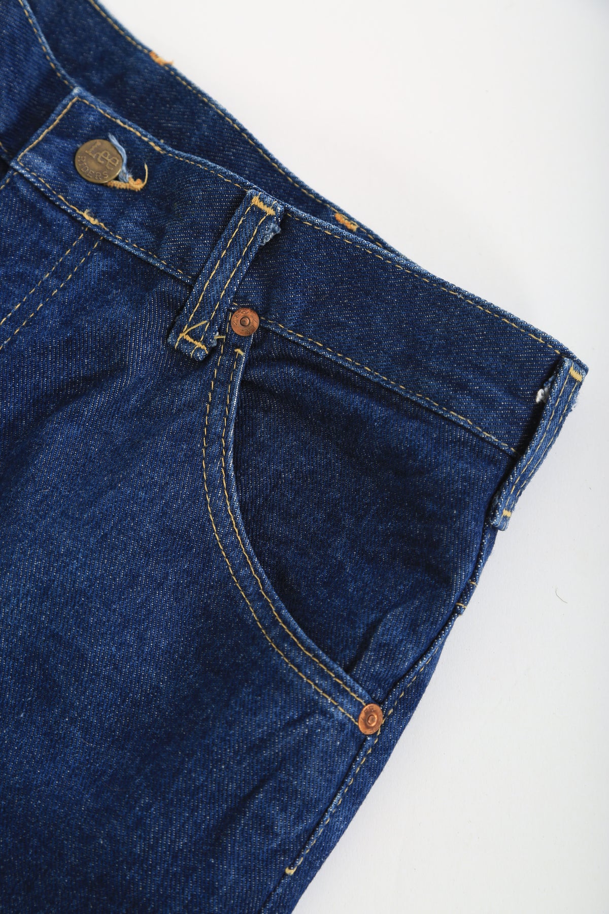 Vintage 70s Lee riders indigo denim jeans 33 x 32 | Deadstock Lee Jeans