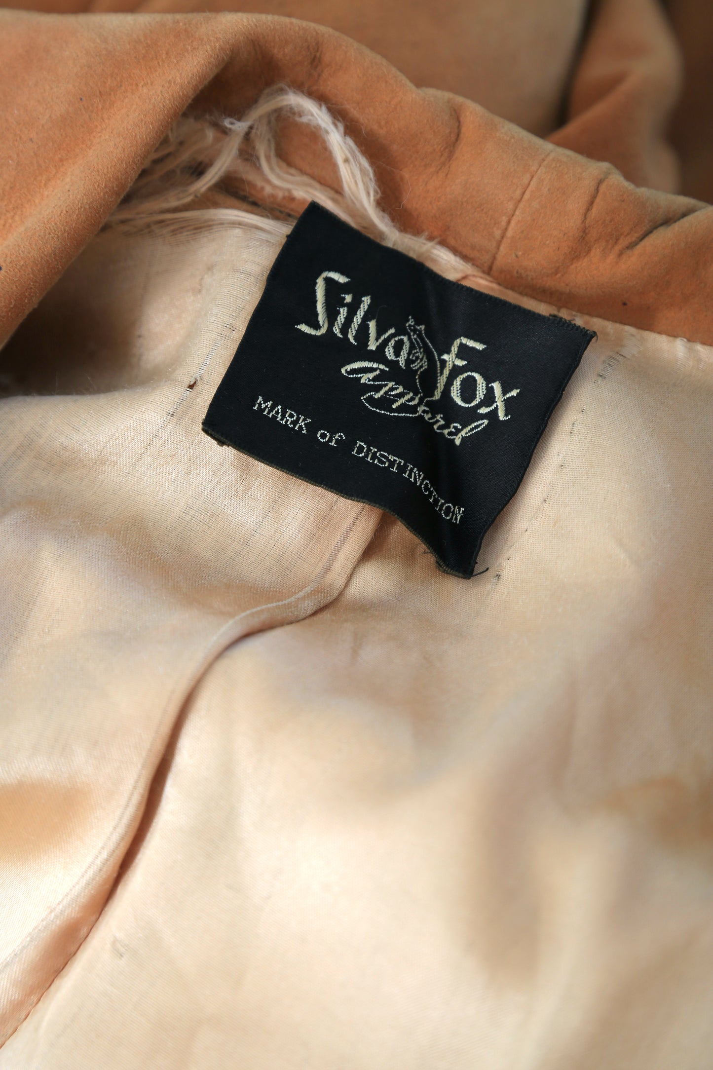 1940s Brown suede leather belted jacket coat