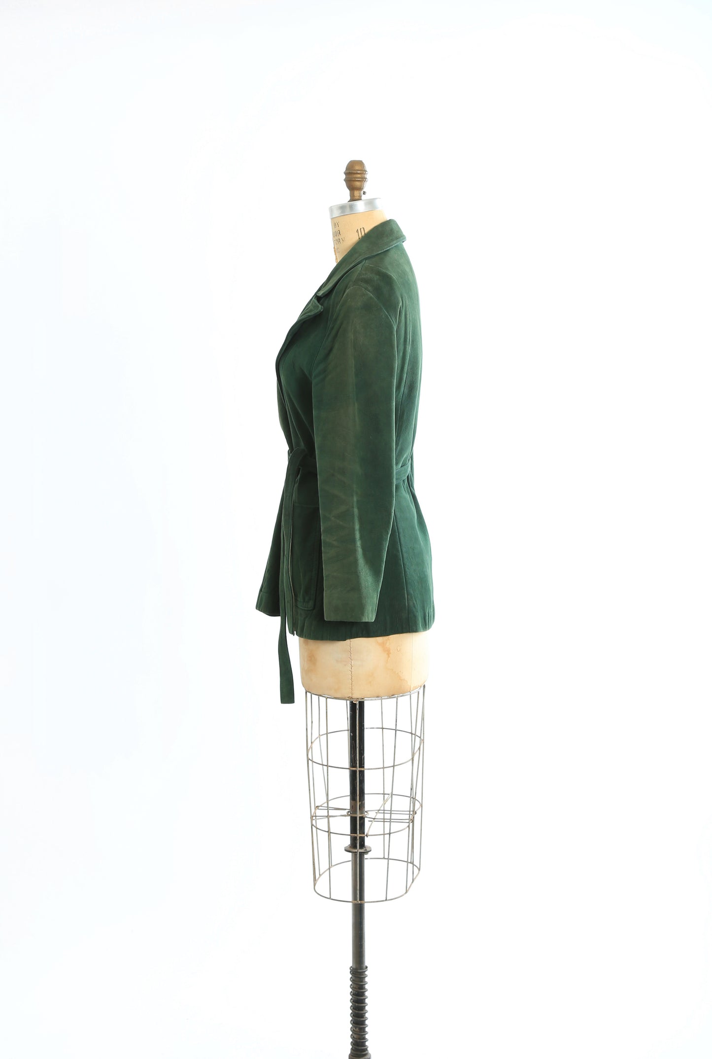 Vintage 60s 70s Forrest suede leather belted coat