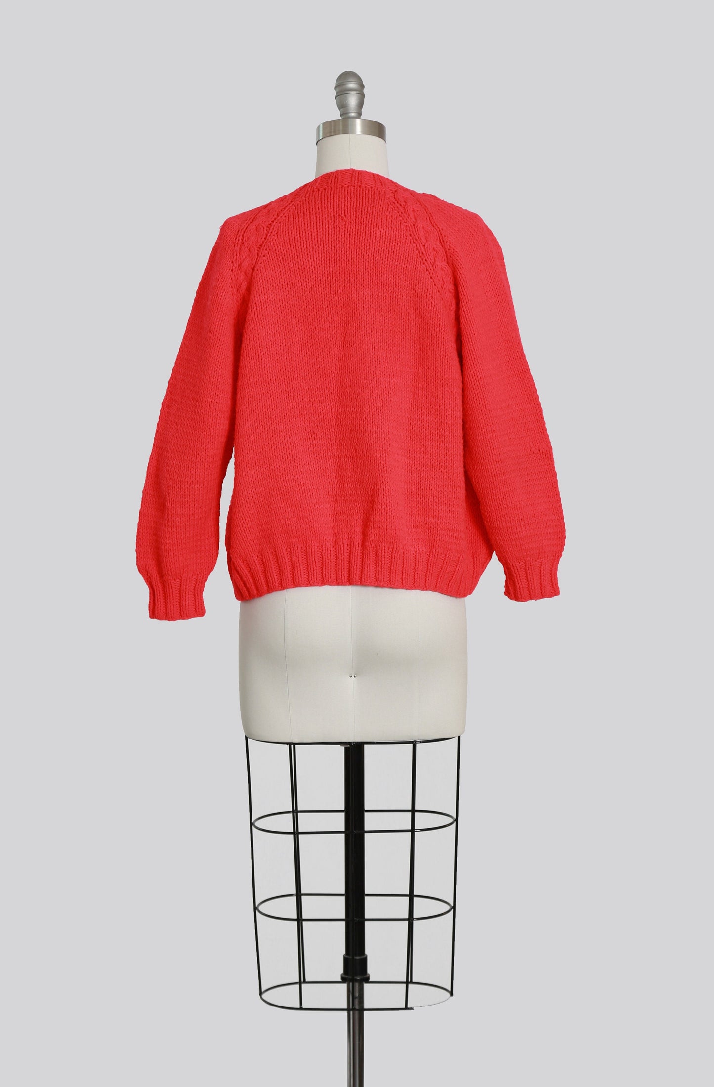 Vintage 60s hand knit cardigan sweater