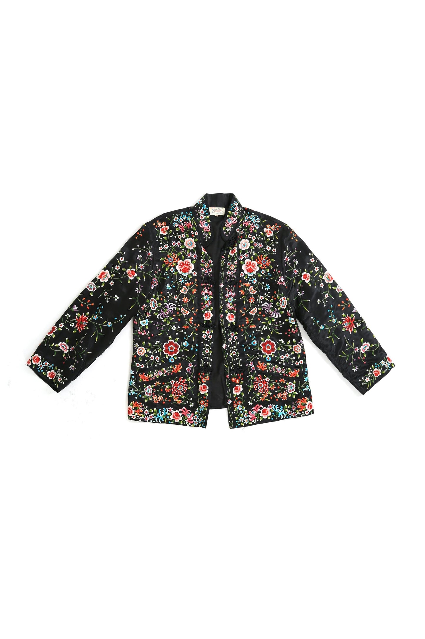 Vintage 60s hand embroidered Chinese silk jacket
