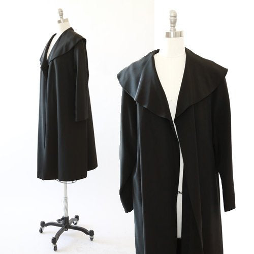 Vintage 40s black swing coat jacket