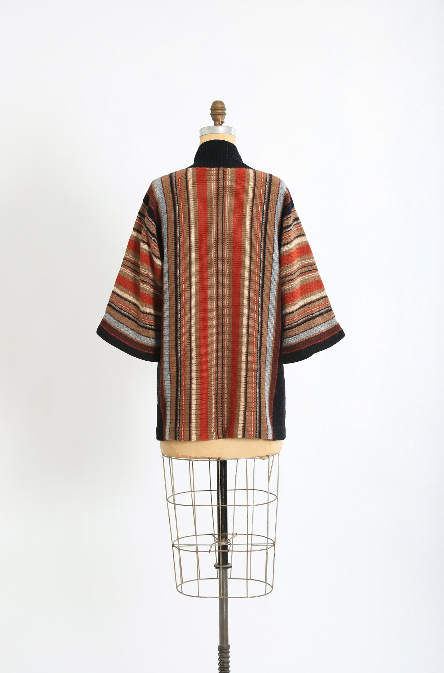 Vintage 1970s striped knit cardigan sweater