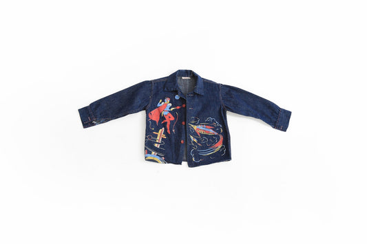 Vintage 50s kids Erwin selvedge denim space age jean jacket
