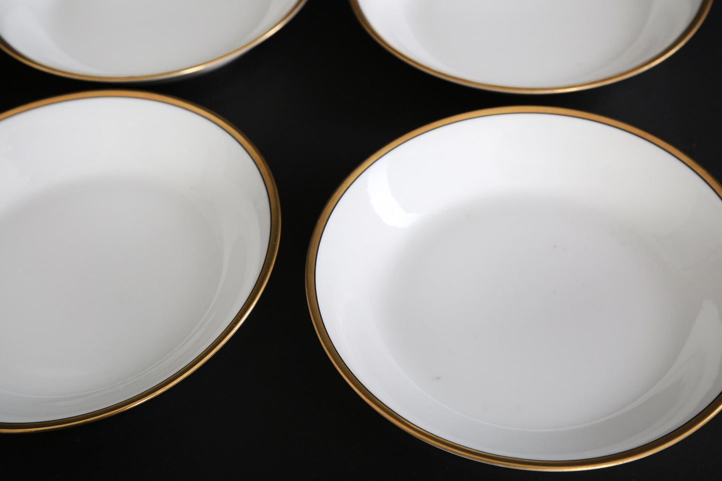 Antique vintage Old Abbey Limoges French gold bowls | set of 5