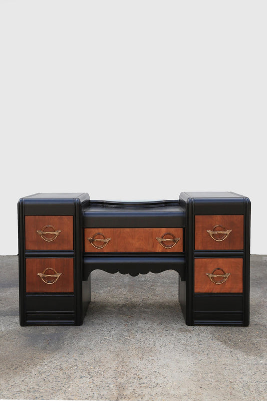 SOLD / SOLD / SOLD Antique Vintage 1930s Waterfall Vanity refinished