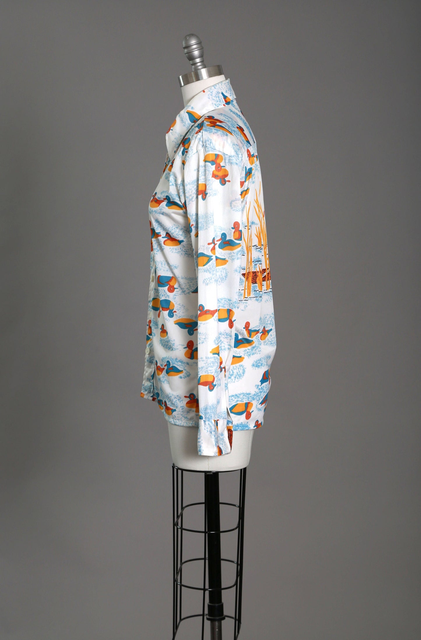Duck hunting shirt | Vintage 1970s novelty print duck shirt