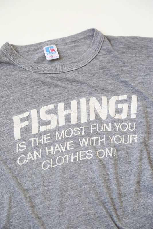 Vintage 70s paper thin Fishing T-Shirt | funny fishing shirt