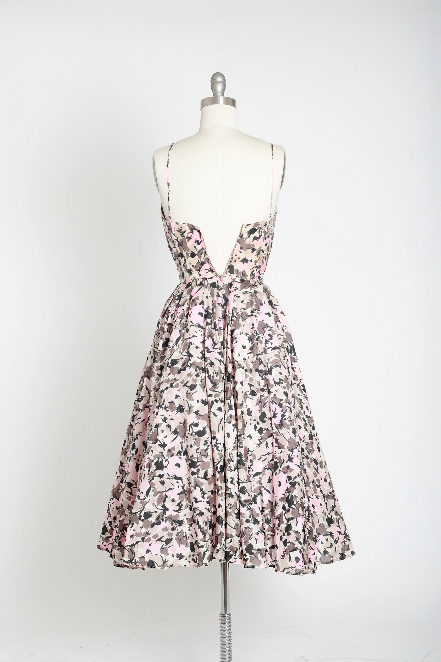 Emma Domb silk dress | Vintage 50s Emma Domb floral silk cocktail dress | 1950s deadstock Emma Domb designer evening dress