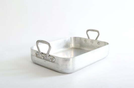Vintage French aluminum roasting pan