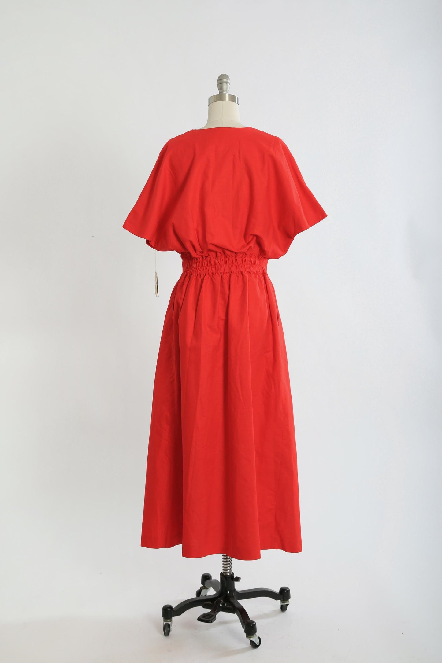 Vintage 90s Ambria red linen blend dress 16T L XL