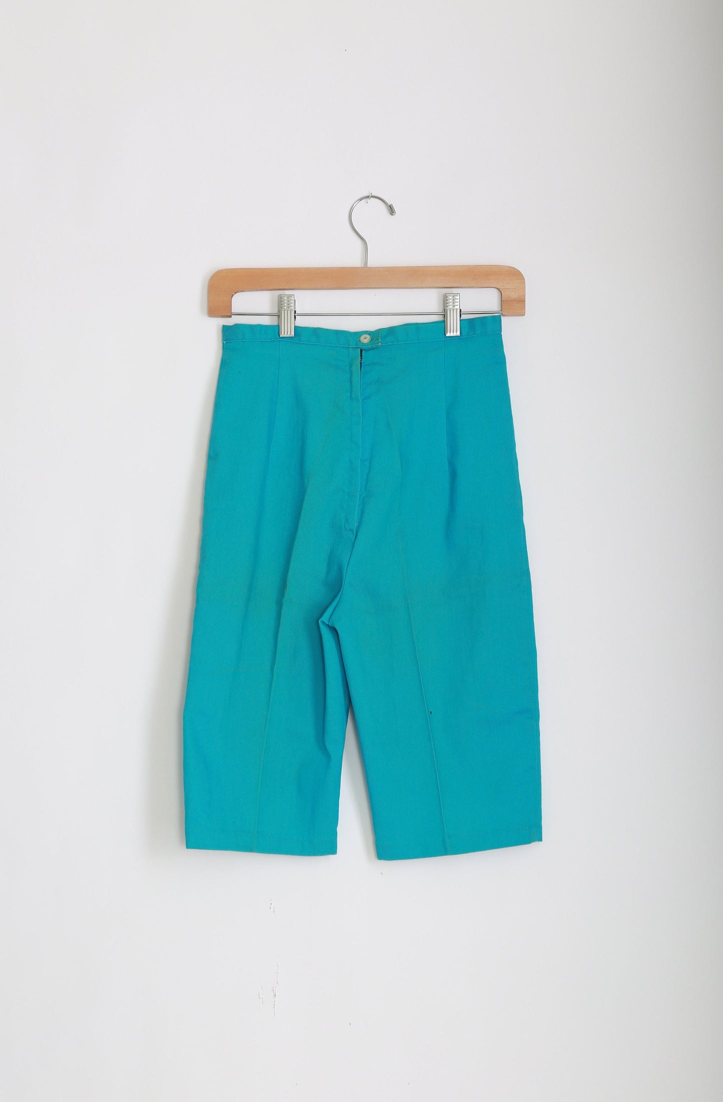 Vintage 60s blue high waist shorts | 1960s Glenbrooke shorts