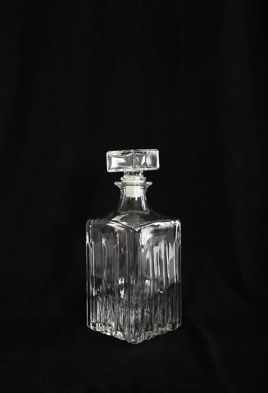 Vintage 70s Italian glass decanter liquor bottle