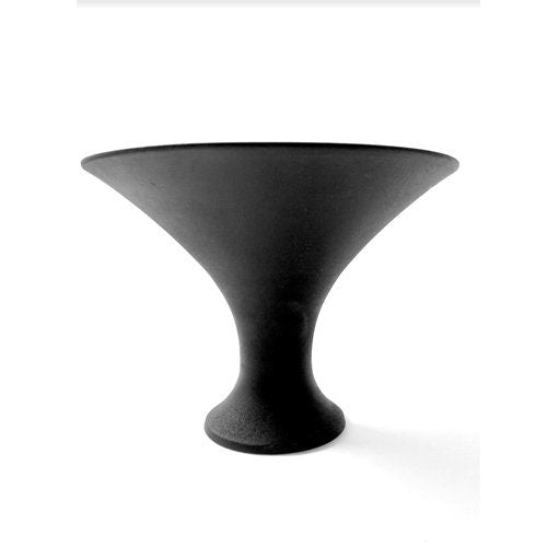 Vintage Mid Century Modern Architectural pottery Vase | Matte black stoneware planter