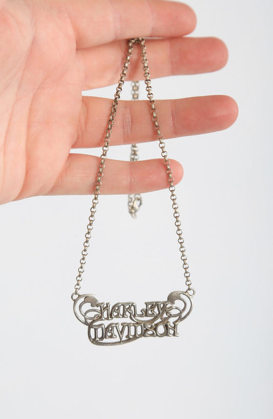 Harley Davidson Sterling Silver Rolo chain necklace