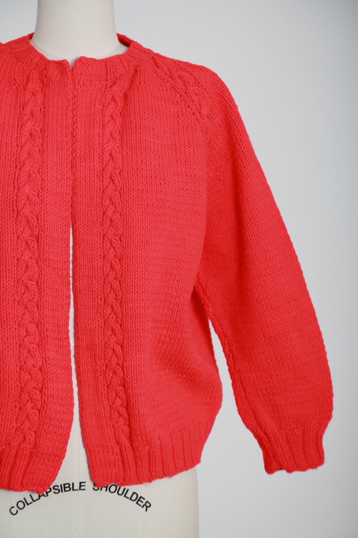 Vintage 60s hand knit cardigan sweater