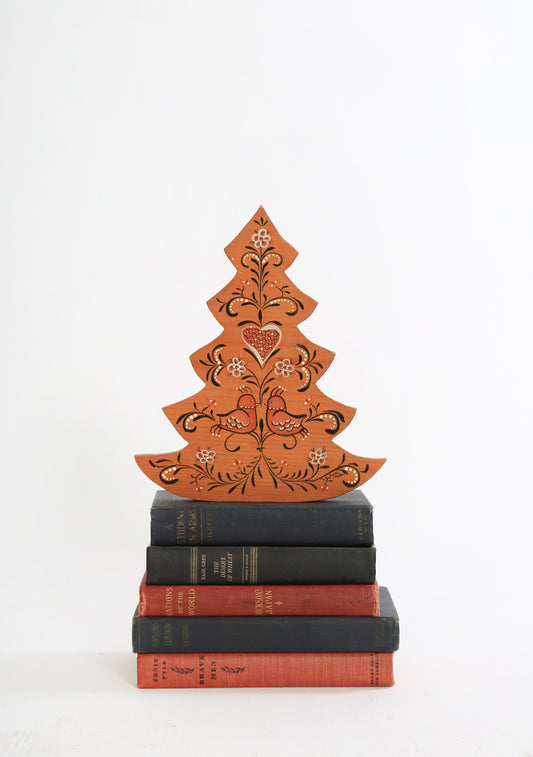 Vintage hand painted Holland wood Christmas tree