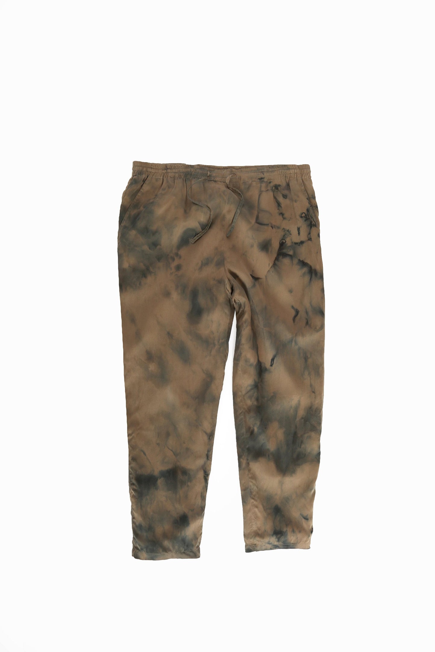 90s ice dyed silk joggers | Vintage dyed dye silk pants