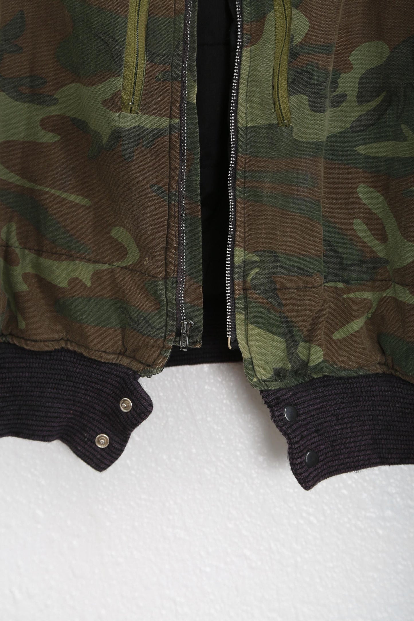 Camo bomber jacket | Vintage 70s cotton camouflage bomber jacket
