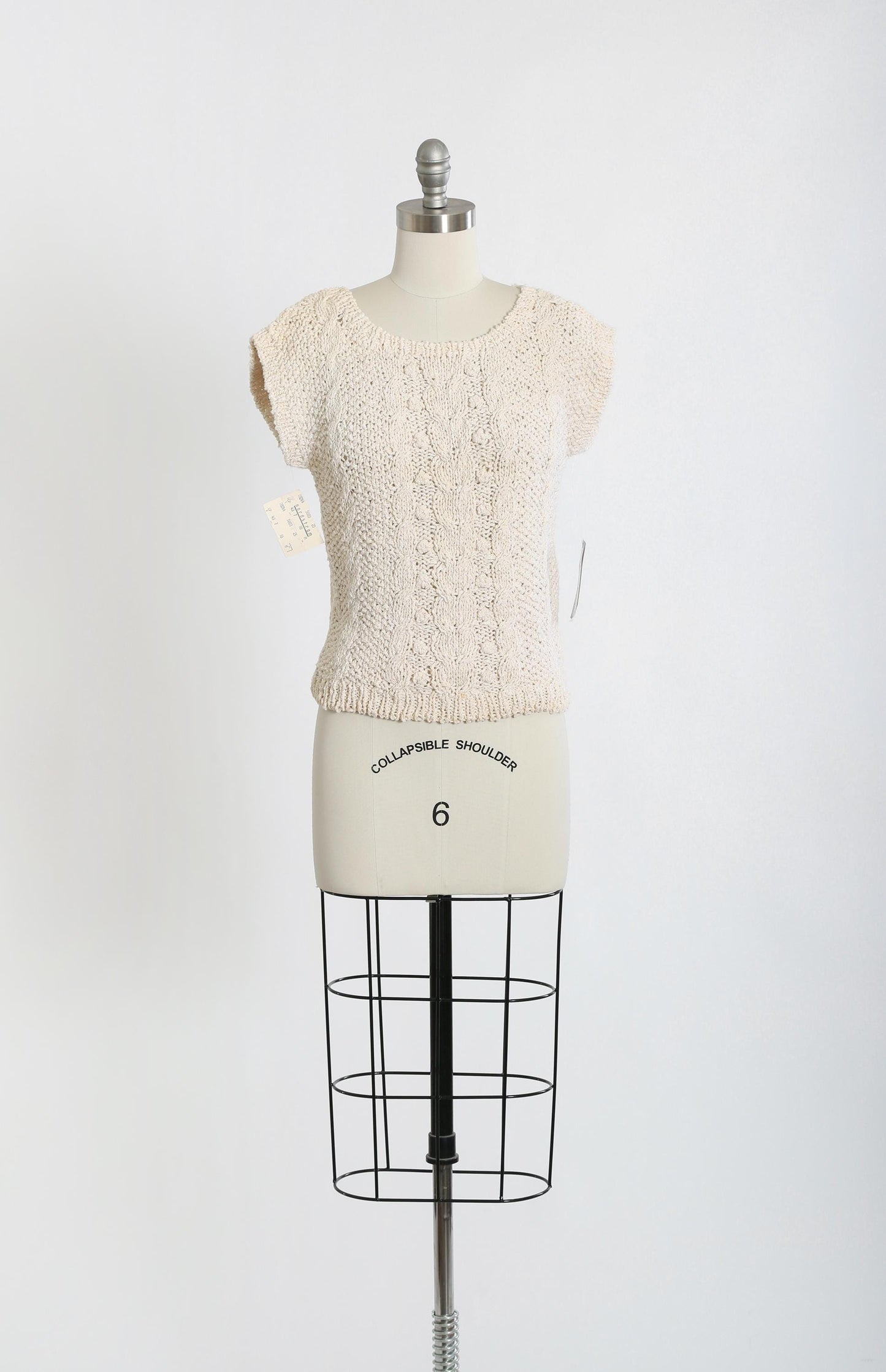 Vintage 80s hand knit silk blend deadstock sweater