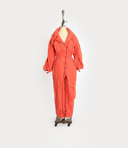 HEAD Ski snowsuit  | Vintage 80s 90s Head orange snowsuit skiwear snowboarding coveralls