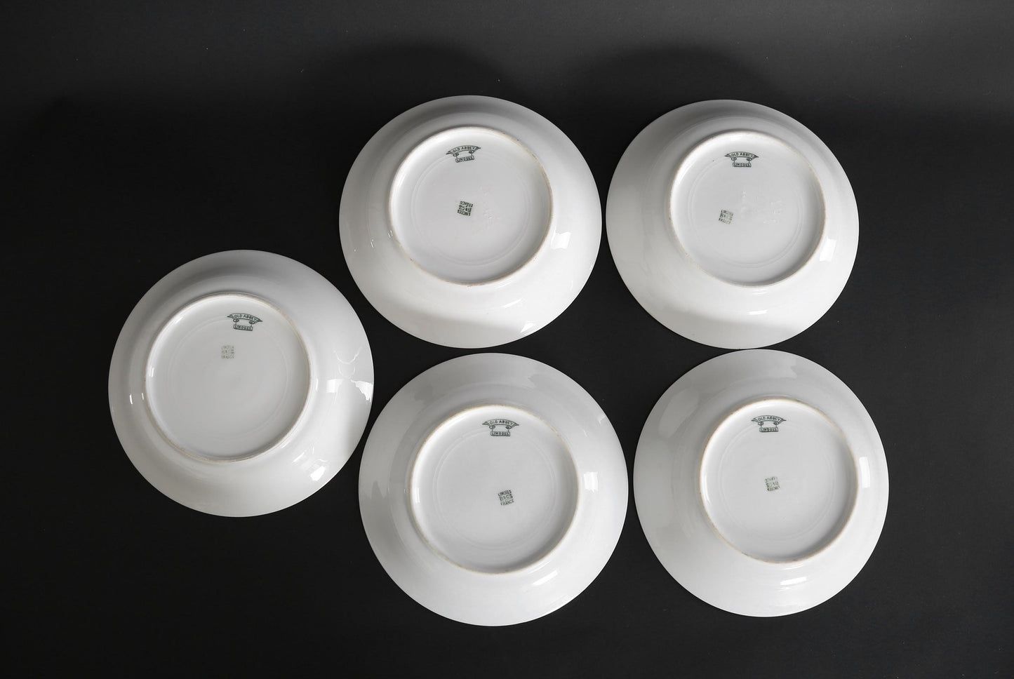 Antique vintage Old Abbey Limoges French gold bowls | set of 5