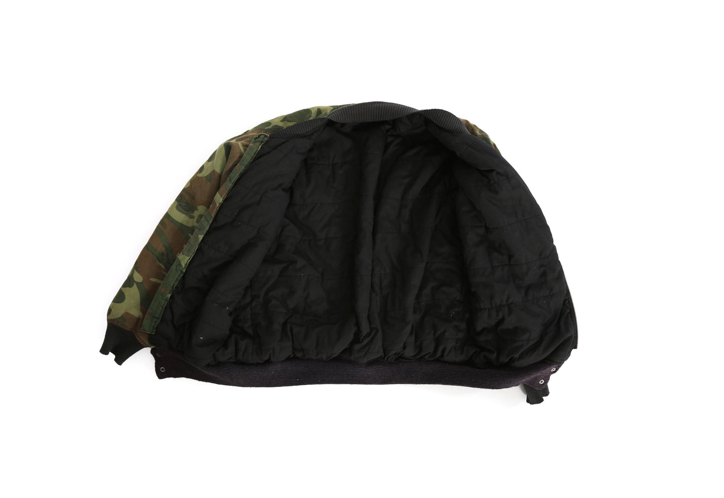 Camo bomber jacket | Vintage 70s cotton camouflage bomber jacket