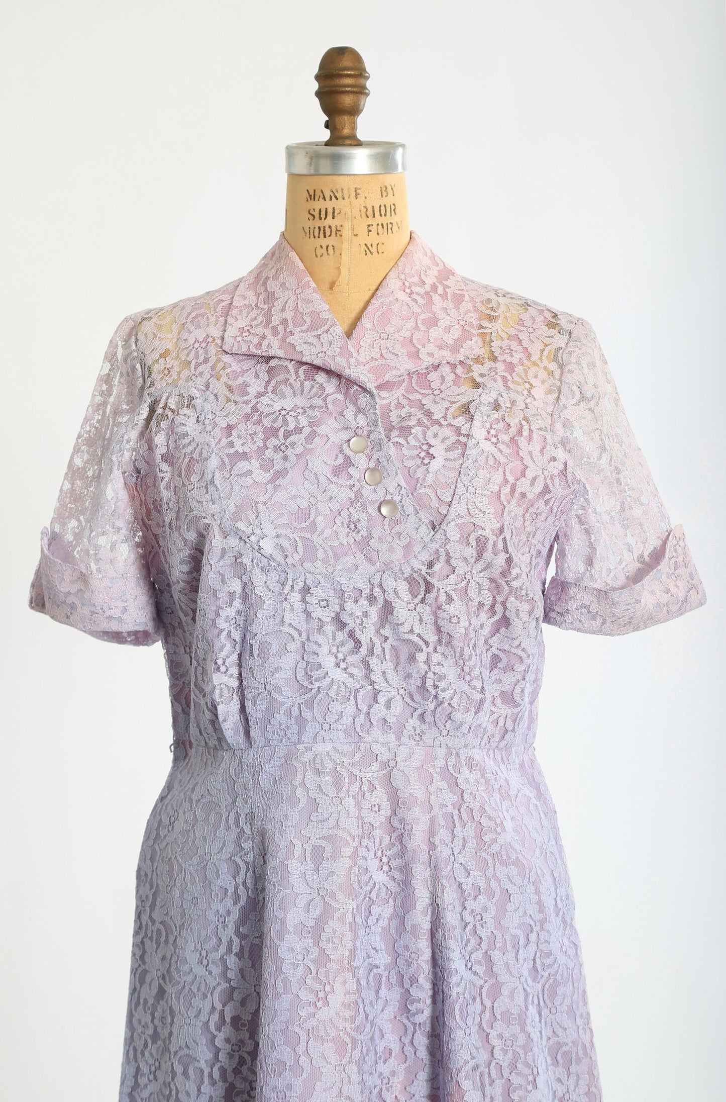 Vintage 60s Purple lace dress
