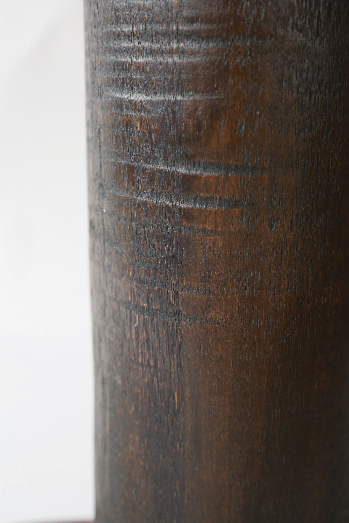 PALECEK cylinder wood lamp | vintage Palecek Mid century modern lamp
