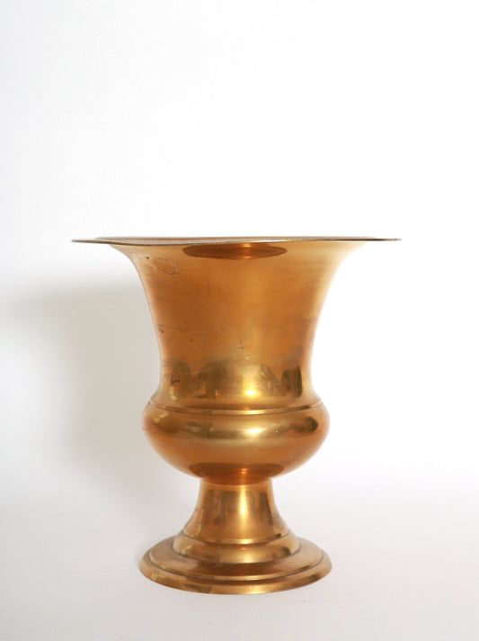 Vintage solid brass vase