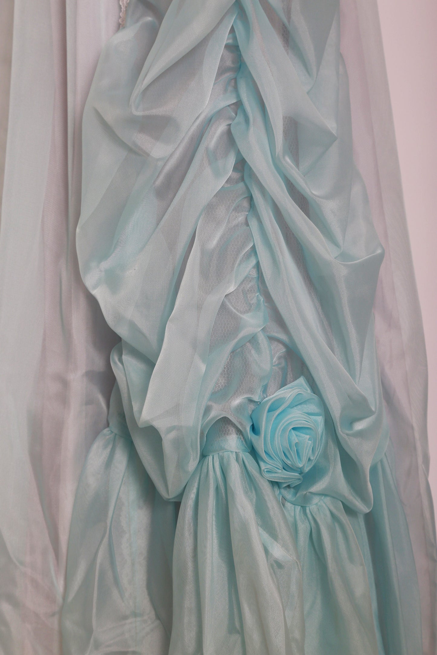 Cinderella dress | Vintage 70s blue ruffle prom dress | 1970s victorian puff gown
