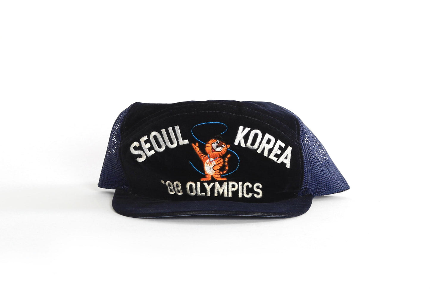 Vintage 88 Olympics snapback |  1980s SEOUL KOREA '88 Olympics embroidered blue velvet snapback hat