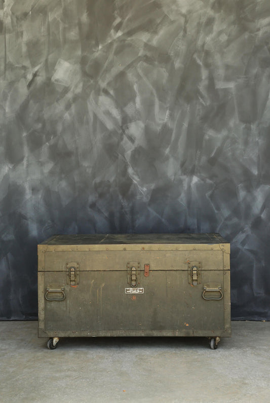 WWII Military Trunk | Vintage Large US AMRY Signal Corps Military Trunk