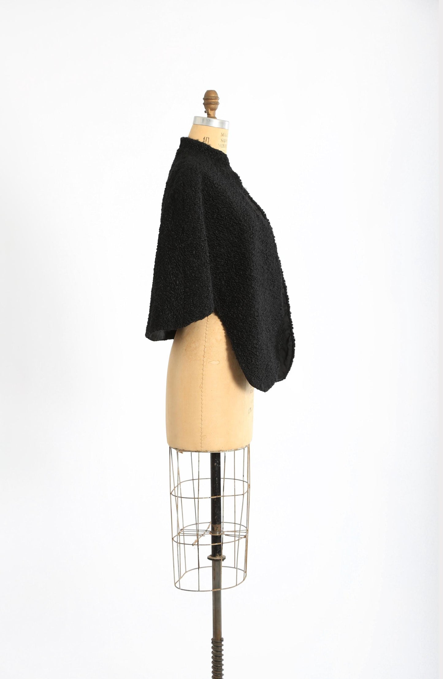 Vintage 50s faux Persian Lamb Fur Stole Bolero Cape shawl stroller