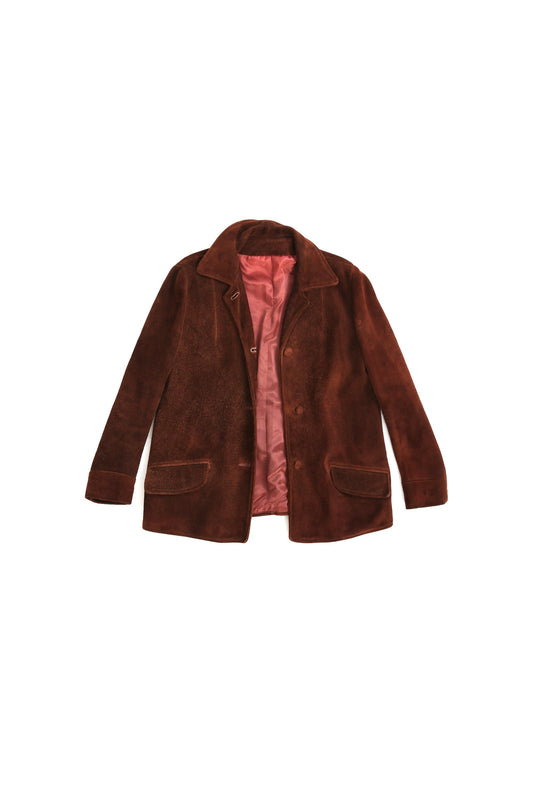 50s Brown suede leather jacket
